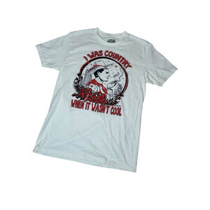 I Was Country When It Wasn't Cool‎ Cream/Off-White Graphic Tee LARGE